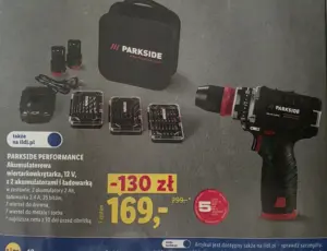 Wiertarkowkrętarka 12V PBSPA 12 E4 z akumulatorami i ładowarką