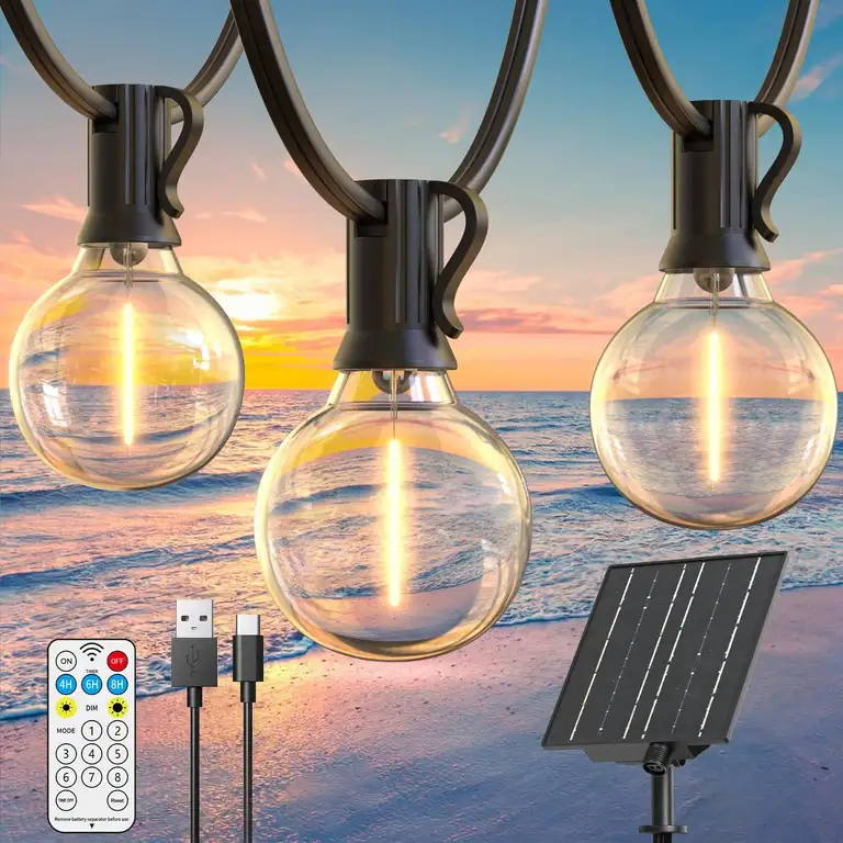 Girlanda solarna Quntis 19m zewnętrzna, 25 żarówek LED