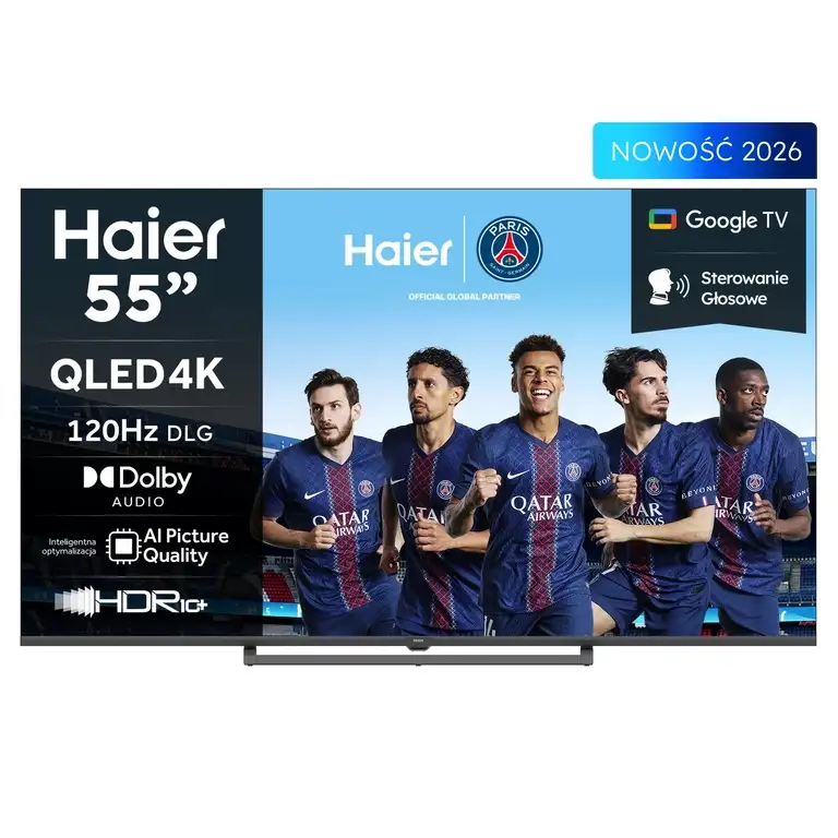 Telewizor Haier H55S80GUX 55″ QLED 4K 120Hz DLG Google TV