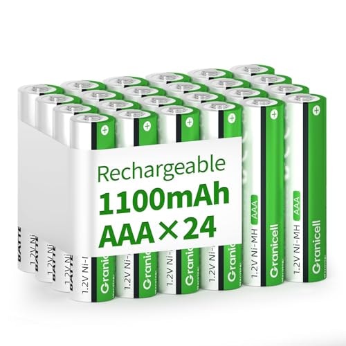 Granicell AAA Rechargeable NiMH Batteries 24-Pack
