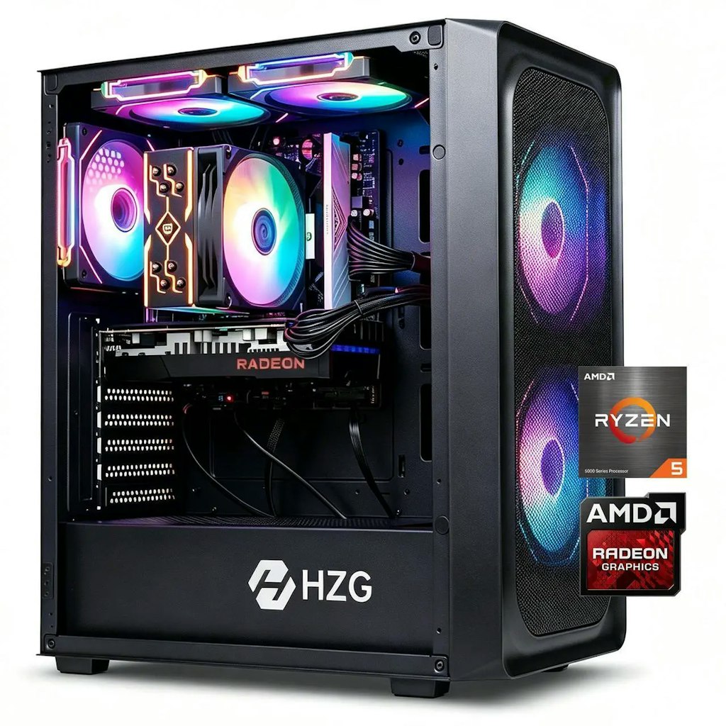 HZG M500 AMD Ryzen 5 5600 Radeon RX 6600 Desktop PC