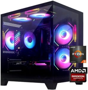 YLZKIX Ryzen 5 5500 Gaming Desktop with RX 7600