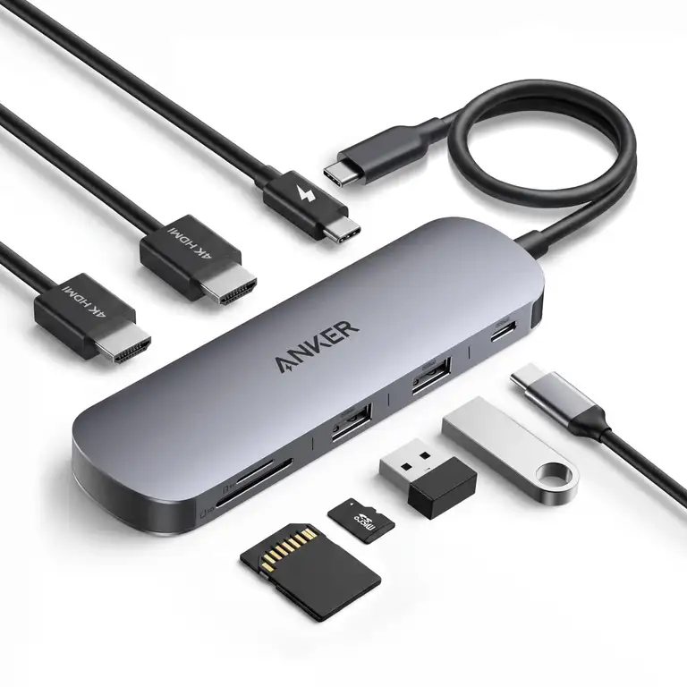 Anker Nano Hub USB C 8 en 1 Adaptador Tipo C Multipuerto