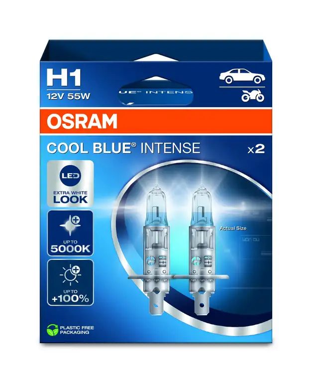 OSRAM COOL BLUE INTENSE H1, lámpara halógena con aspecto LED
