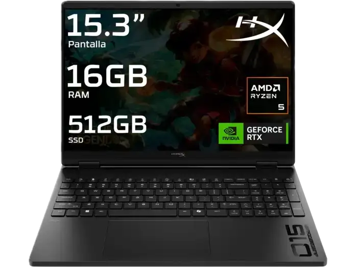 Portátil HP HyperX OMEN 15-gb0006ns, 15.3″ 2K, AMD Ryzen 5
