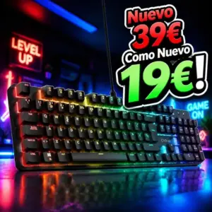 Teclado mecánico GXTrust Zora con iluminación RGB y interruptores Huano