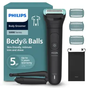 Afeitadora Philips Series 5000 BG5480/15, depiladora corporal y facial