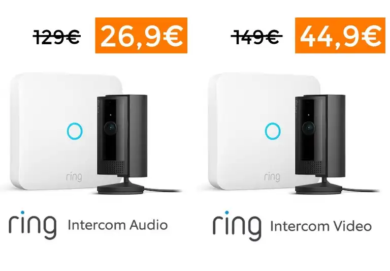 Pack Ring Intercom Audio y Video + Cámara Interior HD