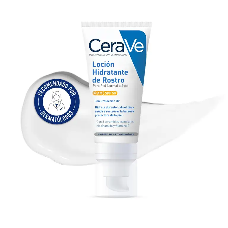 Loción hidratante SPF 50 de CeraVe para piel normal a seca