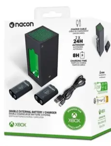 Pack Cargador y dos baterías externas para mandos Xbox