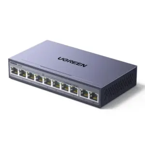 UGREEN Conmutador Ethernet de 10 Gigabit con 8 puertos PoE