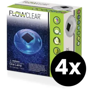 Bestway Solar-Poollampe 4er-Pack – kabellos, wasserfest