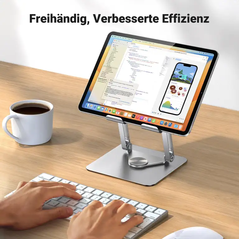 UGREEN Aluminium Tabletständer | 360° Drehbar & Höhenverstellbar