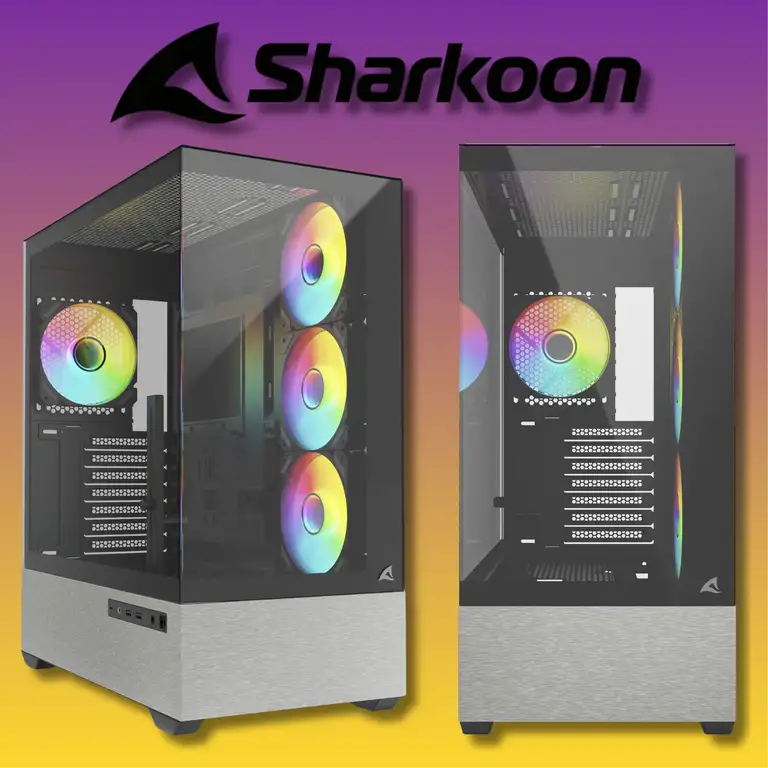 Sharkoon AK7 ARGB PC-Gehäuse mit Glasseitenteil
