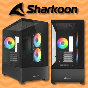 Sharkoon MK6 Micro ATX Gehäuse mit RGB-Lüftern und Glasfront