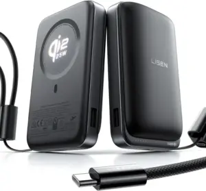 LISEN Qi2.2 25W MagSafe Powerbank 10.000 mAh (Schwarz)