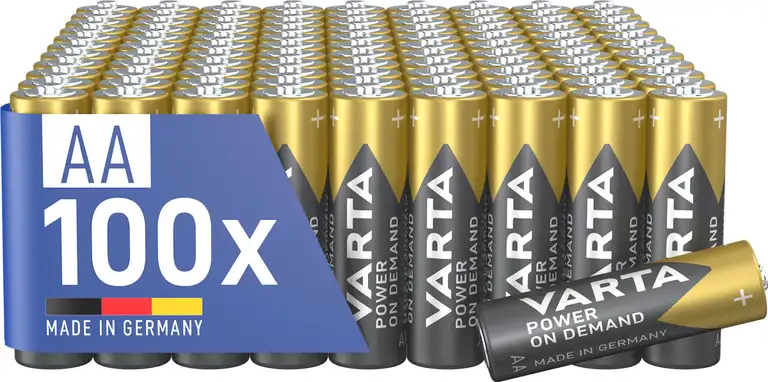 VARTA AA Batterien Power on Demand – 100 Stück (Amazon Prime)