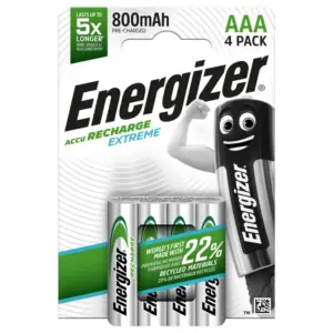 Energizer Recharge Extreme – Wiederaufladbare AAA Akkus (4x) für 5,08€