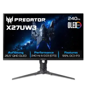 Acer Predator X27UW3 QD OLED Monitor 27 Zoll