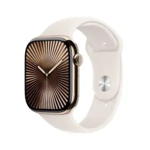 Apple Watch Series 10 4G 46mm Titan Gold mit Sportarmband