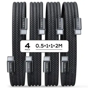 4er-Pack LISEN USB-C-Kabel – 0,5m bis 2m