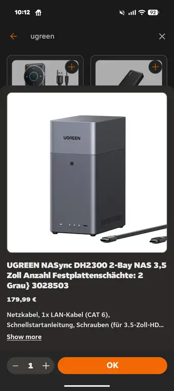 Ugreen NASsync DH2300 – ohne Festplatten