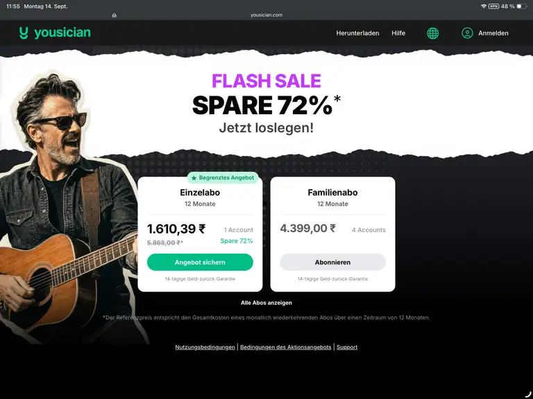 Yousician Premium mit 12 Monaten – Indien