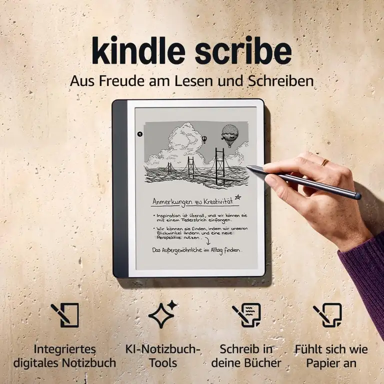 Amazon Kindle Scribe 64 GB in Anthrazit mit Premium-Eingabestift