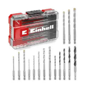 Einhell M-CASE 16-tlg. Bohrer-Set für Holz, Stein, Metall