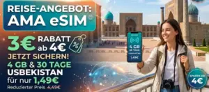 AMA eSIM: Reise-eSIM mit Rabatt für Auslandsdaten