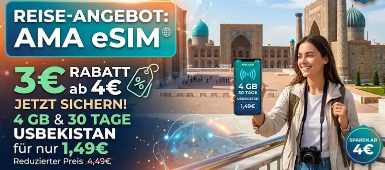 AMA eSIM: Reise-eSIM mit Rabatt für Auslandsdaten