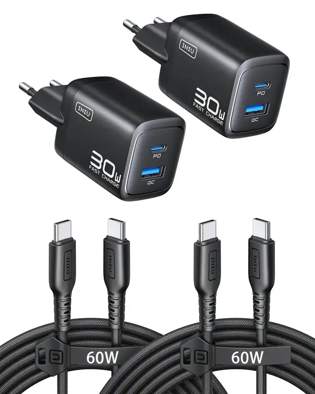 INIU 30W USB-C Ladegerät mit 60W Kabel