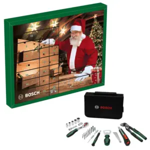Bosch Werkzeug-Adventskalender 2026, 44-teilig mit Ratsche, Zange, Bits und Tasche