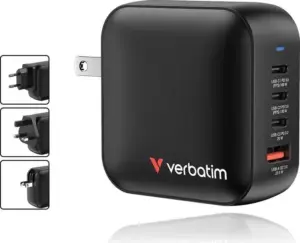 Verbatim Mini GaN Ladegerät mit 100W und 4 Anschlüssen
