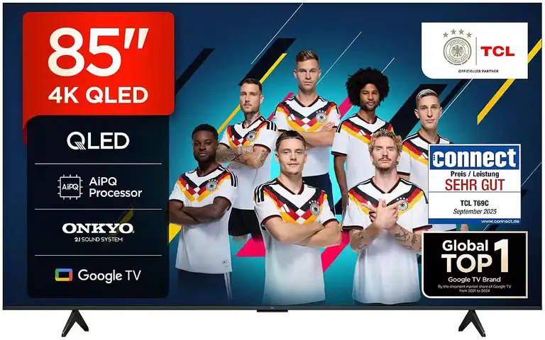 TCL 85T69CX1 85″ QLED 4K Google TV mit Dolby Vision