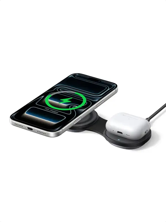 UGREEN MagFlow Qi2 2-in-1 Wireless-Ladegerät – MagSafe kompatibel