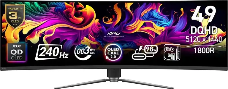 MSI MPG 491CQPX Gaming-Monitor – QD-OLED, 49 Zoll