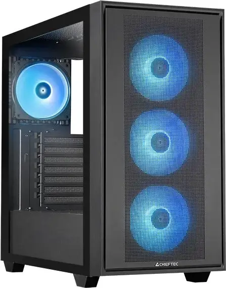 Chieftec Hunter 3 GS-03B-OP: Midi-Tower mit ARGB-Lüftern