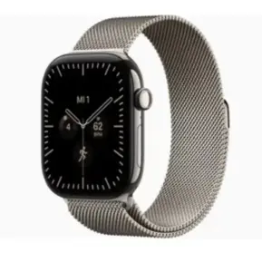 Apple Watch 12 46mm Natural Titanium mit Milanaise-Armband