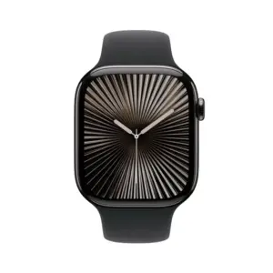 Apple Watch Series 10 LTE 46mm Slate Titangehäuse mit schwarzem Sportarmband