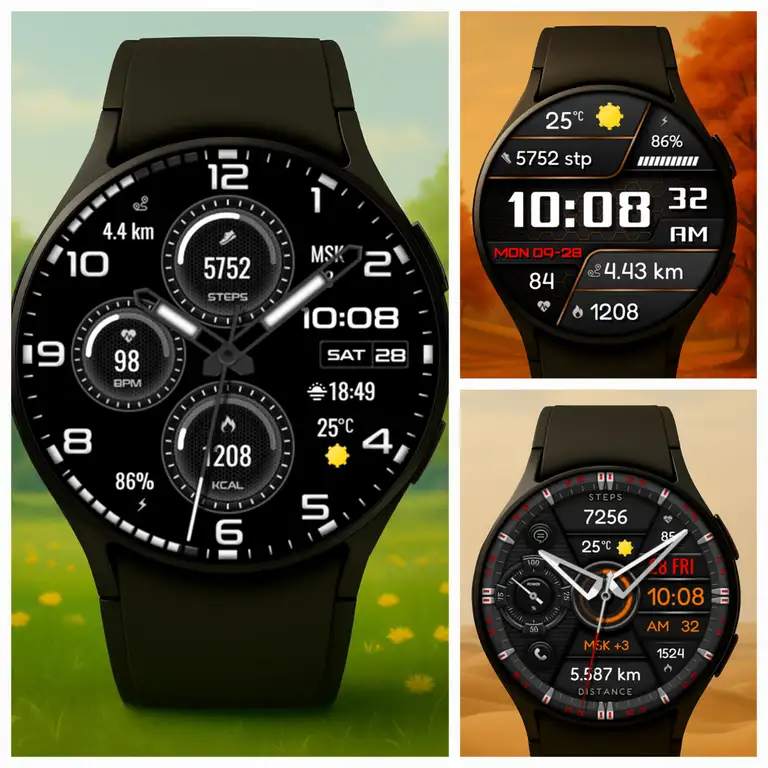 8 Watchfaces für WearOS im Google Play Store