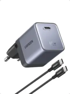 UGREEN Nexode Air USB C Ladegerät 65W Mini, grau/weiss/orange