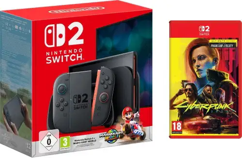 Nintendo Switch 2 Bundle mit Mario Kart World und Cyberpunk 2077