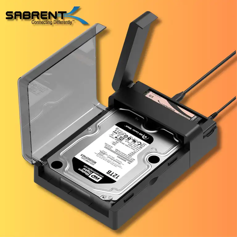 SABRENT Dock für M.2 SSD & HDD – USB-C 10 Gbps