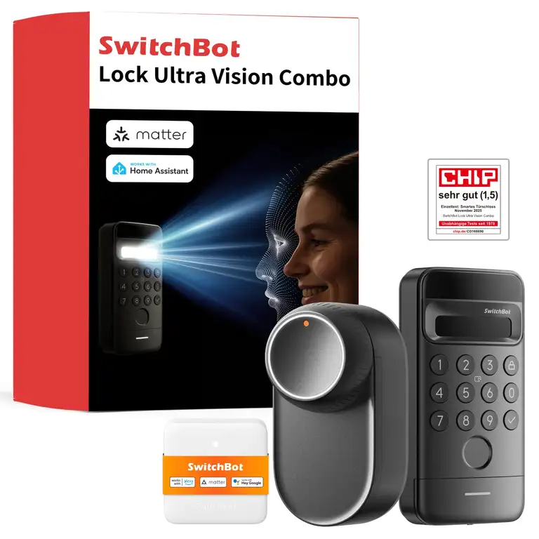SwitchBot Lock Ultra Vision Combo mit Hub Mini und Keypad Vision