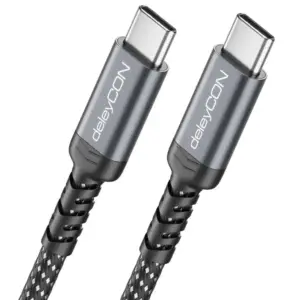 deleyCON 2m USB-C Kabel mit USB 4.0 und PD 3.1