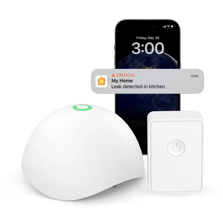 Détecteur d&rsquo;eau intelligent avec hub Meross – Compatible HomeKit/SmartThings