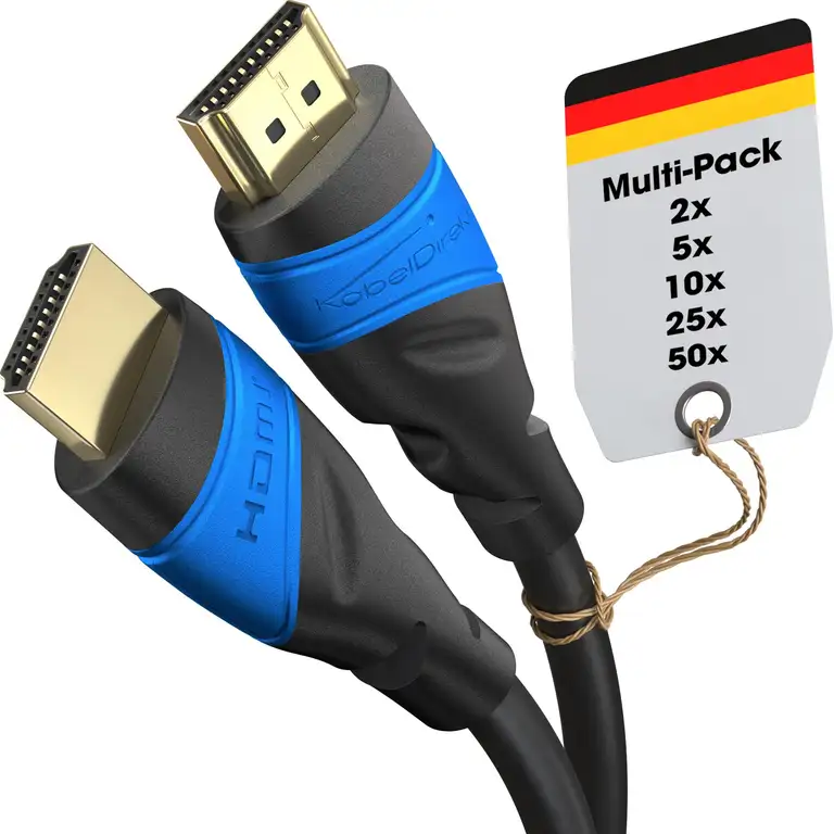 Lot de 2 x 2m Câble HDMI 8K & 4K – KabelDirekt
