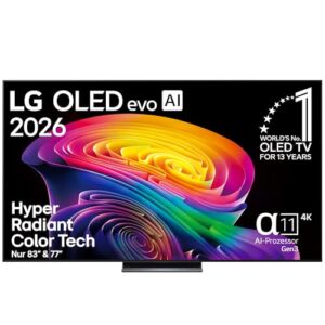 LG OLED C6 (2026) 4K OLED evo Serie – z.B. OLED77C6ELB 77″ für 2.199€ (PVG: 2.499€)