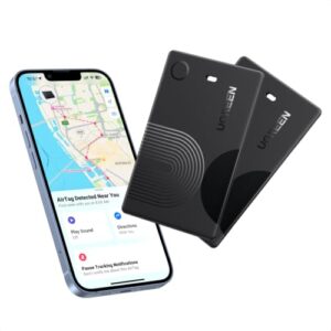 UGREEN FineTrack Slim kompatibel mit Apple Find My | Bluetooth Tracker Karte bis zu 7 Jahre Batterielebensdauer, 100dB Piepton, Geldbörsenfinder für Reisepass,…